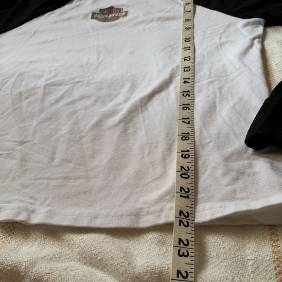 Harley Davidson Raglan Long Sleeve Small Logo Shirt Size Large - Picture 9 of 9
